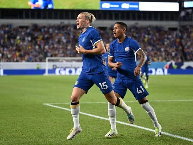 Conor Gallagher and Mykhailo Mudryk scored for Chelsea in the second half of their match against Brighton in Philadelphia. 