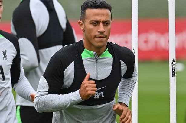 Although Jurgen Klopp said Thiago would be back in full training ahead of Aston Villa's visit, the midfielder went missing again