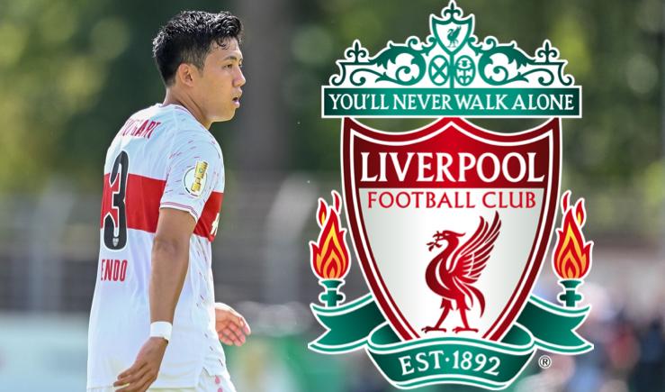 Wataru Endo arrives for a Liverpool medical and is expected to join the team on Saturday.