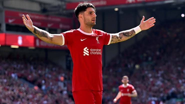 Dominik Szoboszlai’s banner was unveiled just seven games into the £60million move to Liverpool.