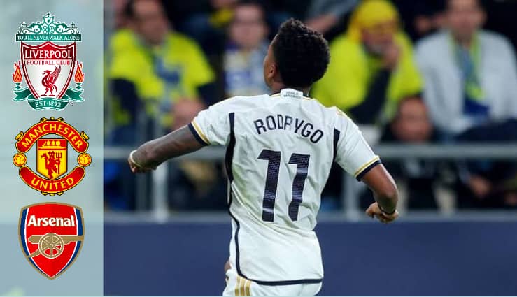 Manchester United, Arsenal, and Liverpool are competing for Rodrygo Goes