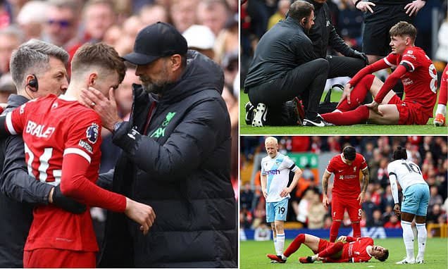 The ankle injury that Liverpool defender Conor Bradley sustained during Sunday's unexpected Premier League loss to Crystal Palace