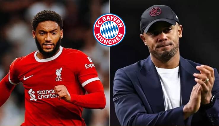 Liverpool’s Joe Gomez position as Bayern Munich manager Vincent Kompany considers a transfer raid