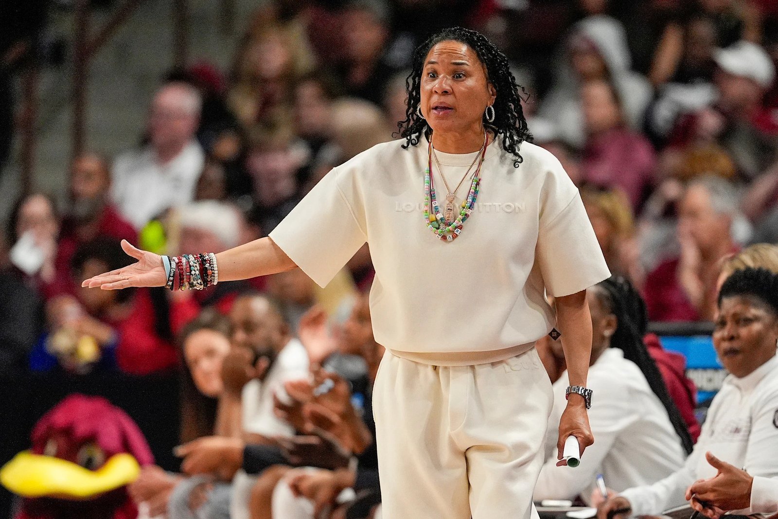Dawn Staley’s bracelet collection keeps growing. There’s a story behind each one